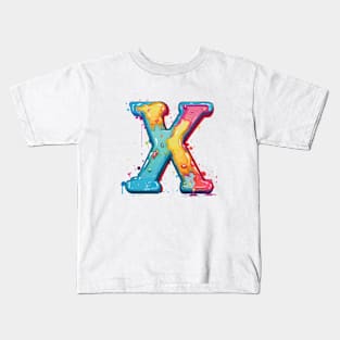 letter X cartoon art v2 Kids T-Shirt